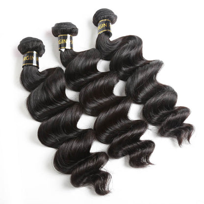 Cherry Silk Luxe Hair 3PSC Loose Wave Human Hair Bundles