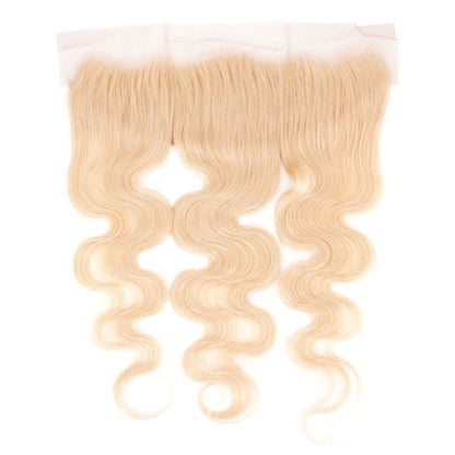 Blonde Body Wave 13x4 Transparent Lace Human Hair Frontal