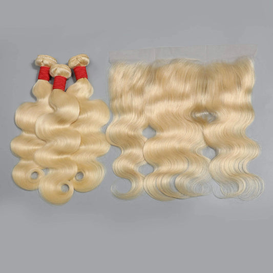 613 Cherry Silk Luxe 3 Bundle With 13x4/13x6 Frontal Body Wave