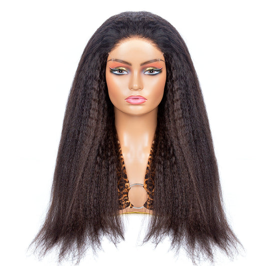 Kinky Straight 5X5 HD Lace Closure Wig 250% Density
