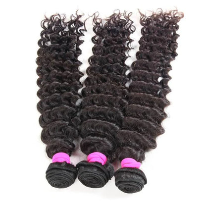 Cherry Prestige Hair 3 Bundle With 13x4/13x6 Frontal Deep Wave