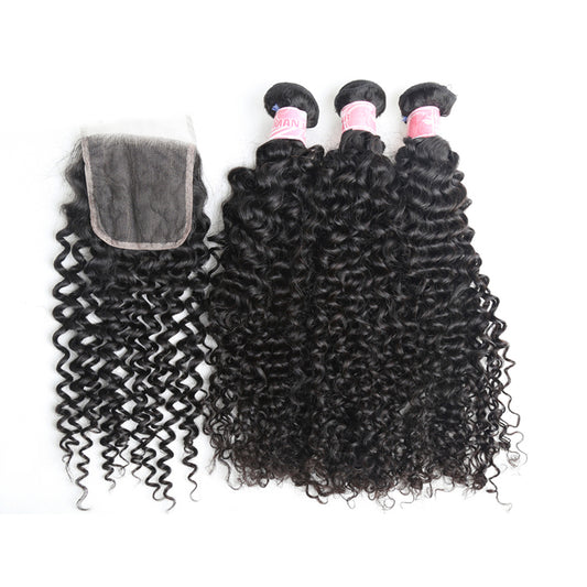 Cherry Soft Hair 3 Bundle With 4x4/5x5/6x6/7x7 Closure Curly