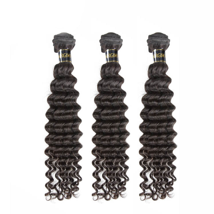 Cherry Silk Luxe Hair 3PSC Deep Wave Human Hair Bundles