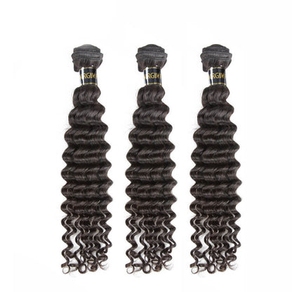 Cherry Silk Luxe Hair 3PSC Deep Wave Human Hair Bundles
