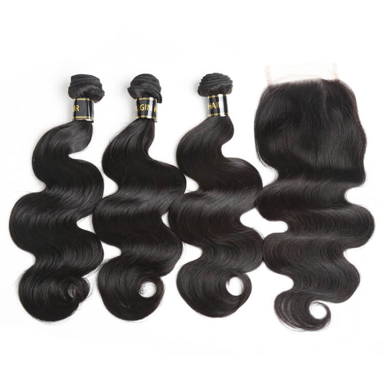 Cherry Silk Luxe Hair 3 Bundle With 4x4/5x5/6x6/7x7 Closure Body Wave