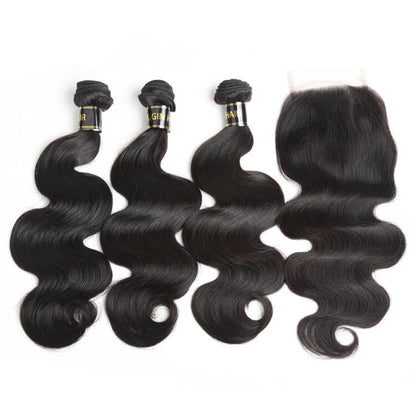 Cherry Silk Luxe Hair 3 Bundle With 4x4/5x5/6x6/7x7 Closure Body Wave