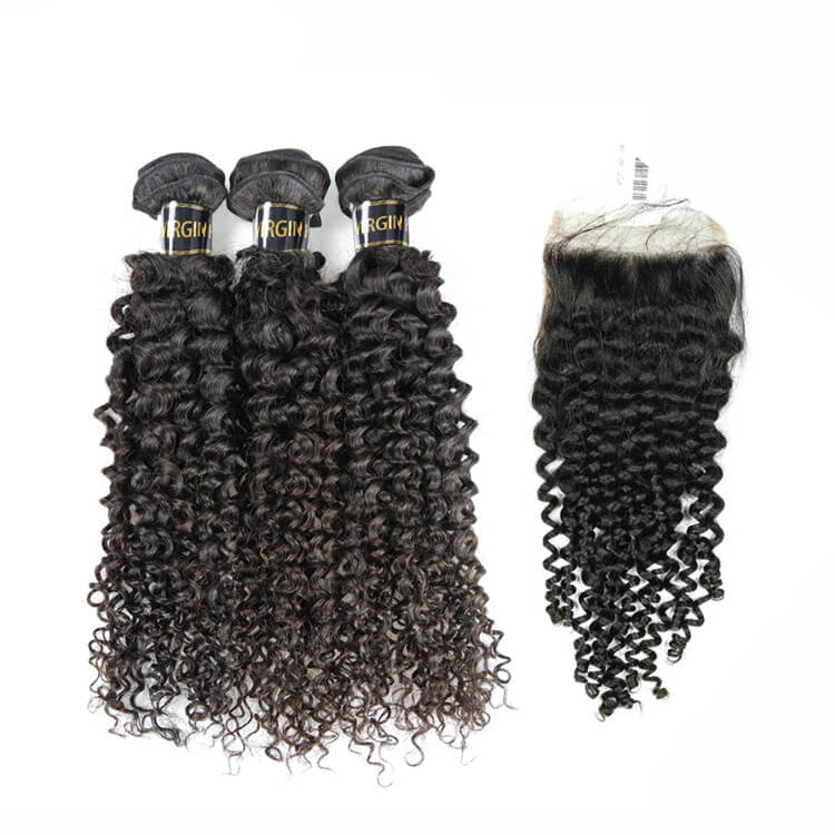 Cherry Silk Luxe Hair 3 Bundle With 4x4/5x5/6x6/7x7 Closure Curly Hair