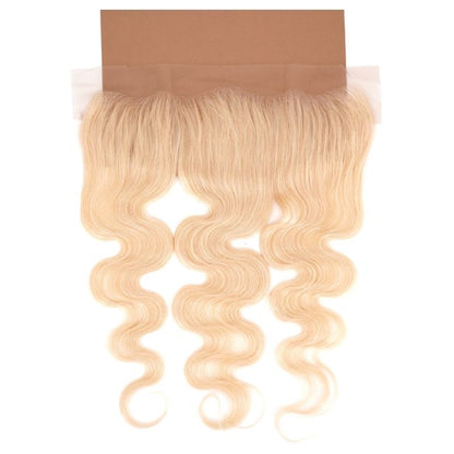 Blonde Body Wave 13x4 Transparent Lace Human Hair Frontal